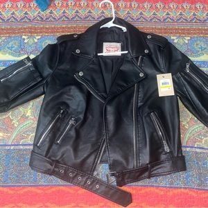 Levi’s Women’s Faux Leather Belted Motorcycle Jacket